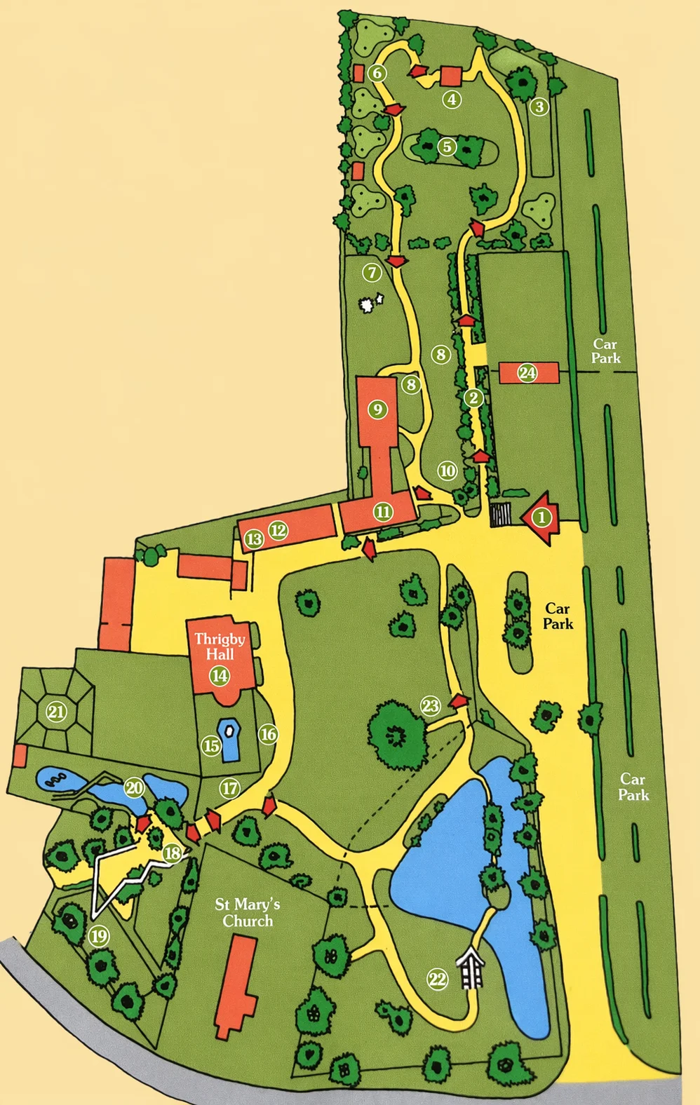 Thrigby Hall layout